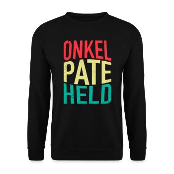 Vintage Onkel Pate Mythos Legende bester Onkel - Unisex Pullover - Schwarz - Vorne - Alina (178cm) & Michal (187cm)