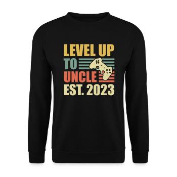 Niveau jusqu’à Oncle 2023 - Sweat-shirt Unisexe - noir - Devant - Alina (178cm) & Michal (187cm)