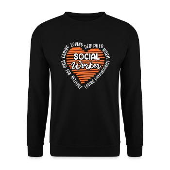 Definition of a Caregiver Social Worker - Unisex Sweatshirt - black - Front - Alina (178cm) & Michal (187cm)