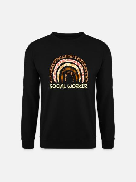 Sozialarbeiter Regenbogen ich bin Sozialarbeiterin - Unisex Pullover - Schwarz