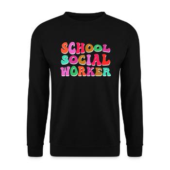 Surveillant dans une école Travailleur social - Sweat-shirt Unisexe - noir - Devant - Alina (178cm) & Michal (187cm)