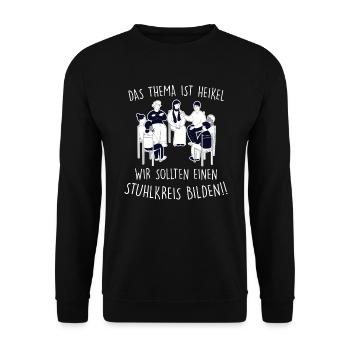 Social Work Chair Circle Group Social Workers - Unisex Sweatshirt - black - Front - Alina (178cm) & Michal (187cm)