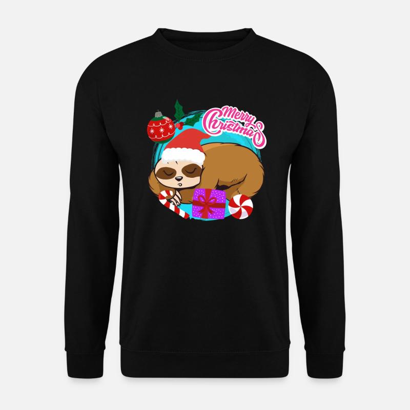 Sloth Christmas Merry Christmas - Unisex Sweatshirt - black