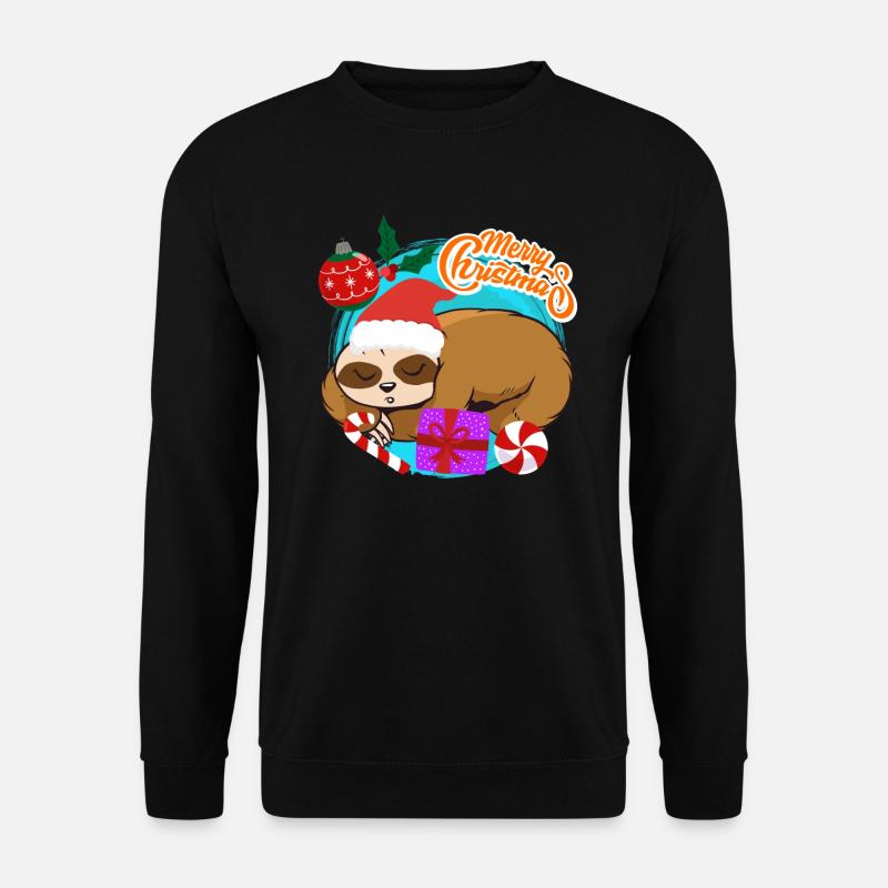 Sloth Christmas Merry Christmas - Unisex Sweatshirt - black
