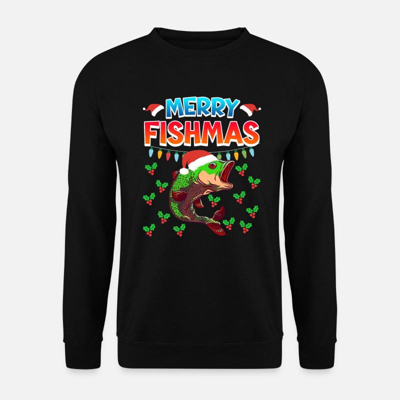 Niklaus Fish Noël Joyeux Fishmas - Sweat-shirt Unisexe - noir