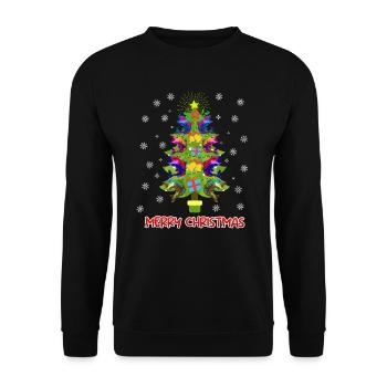 Joyeux pêcheur à la ligne - Sweat-shirt Unisexe - noir - Devant - Alina (178cm) & Michal (187cm)