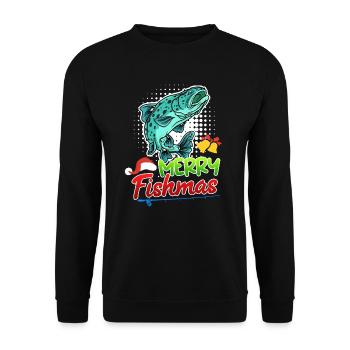 Pêcheur Noël Noël - Sweat-shirt Unisexe - noir - Devant - Alina (178cm) & Michal (187cm)