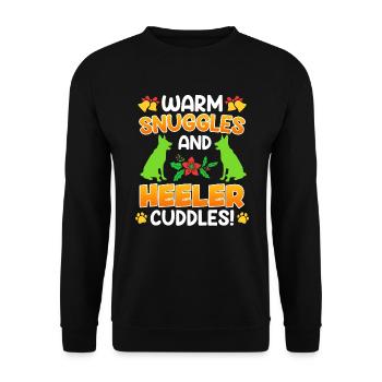 Australian Cattle Dog Warm Snuggles and Heeler - Unisex Sweatshirt - black - Front - Alina (178cm) & Michal (187cm)