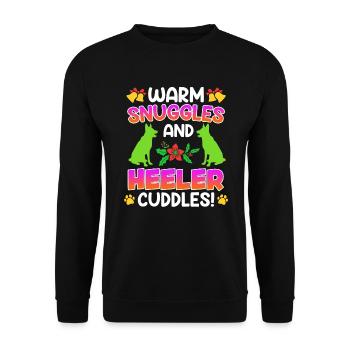 Australian Cattle Dog Warm Snuggles and Heeler - Unisex Sweatshirt - black - Front - Alina (178cm) & Michal (187cm)