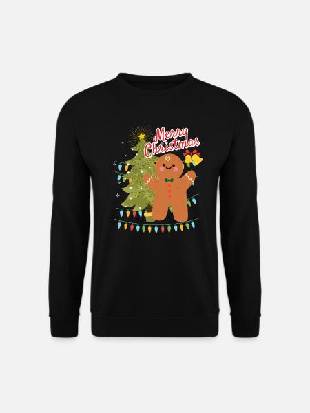 Merry Christmas Cookie Keks Ugly Christmas - Unisex Pullover - Schwarz