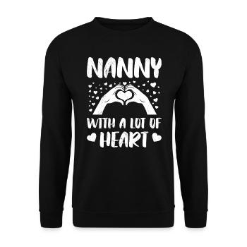 Nounou avec beaucoup de cœur meilleure assistante maternelle - Sweat-shirt Unisexe - noir - Devant - Alina (178cm) & Michal (187cm)