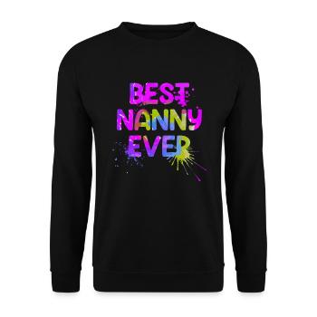 Die beste Nanny der welt Beste Tagesmutter - Unisex Pullover - Schwarz - Vorne - Alina (178cm) & Michal (187cm)