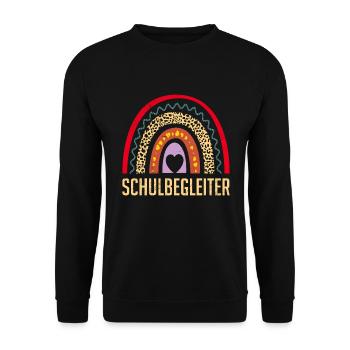 School support I am a school companion - Unisex Sweatshirt - black - Front - Alina (178cm) & Michal (187cm)