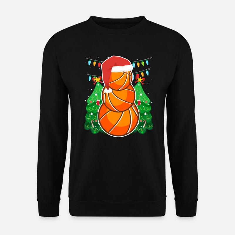 Basketball Snowman Basketball Player - Unisex Sweatshirt - black