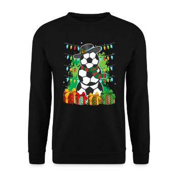 Football Snowman Football Fan Football Player - Unisex Sweatshirt - black - Front - Alina (178cm) & Michal (187cm)