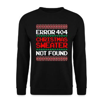 Erreur de chemise de Noël laide - Sweat-shirt Unisexe - noir - Devant - Alina (178cm) & Michal (187cm)