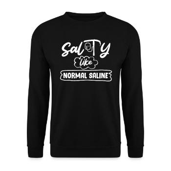 Salé comme nourrice saline - Sweat-shirt Unisexe - noir - Devant - Alina (178cm) & Michal (187cm)