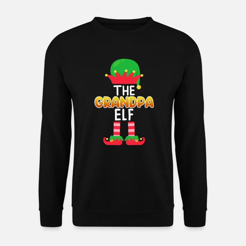 Opa Elfe Grandpa Elf - Unisex Sweatshirt - black