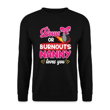 Boucle ou burnout love you childkinder - Sweat-shirt Unisexe - noir - Devant - Alina (178cm) & Michal (187cm)