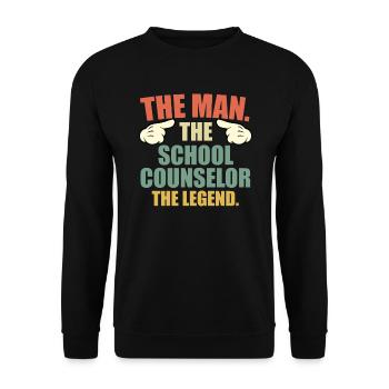 A man a legend a school companion - Unisex Sweatshirt - black - Front - Alina (178cm) & Michal (187cm)