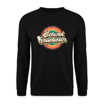 School support inclusion I am a school counselor - Unisex Sweatshirt - black - Front - Alina (178cm) & Michal (187cm)