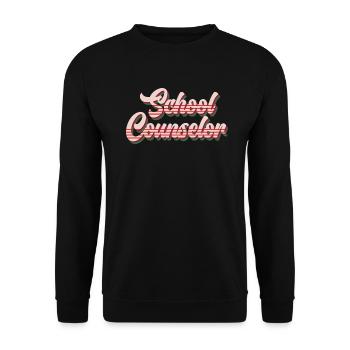 School accompaniment Inclusion best school companion - Unisex Sweatshirt - black - Front - Alina (178cm) & Michal (187cm)