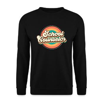 School support inclusion I am a school counselor - Unisex Sweatshirt - black - Front - Alina (178cm) & Michal (187cm)
