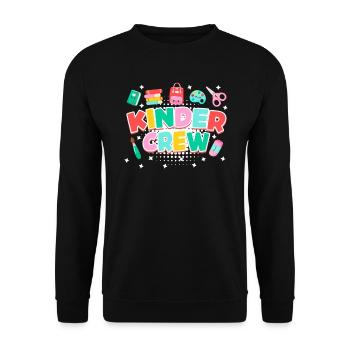 Children crew my group in kindergarten - Unisex Sweatshirt - black - Front - Alina (178cm) & Michal (187cm)