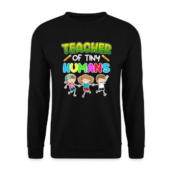My profession is kindergarten teacher kindergarten - Unisex Sweatshirt - black - Front - Alina (178cm) & Michal (187cm)