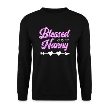 Nounou bénie, vous êtes la meilleure assistante maternelle - Sweat-shirt Unisexe - noir - Devant - Alina (178cm) & Michal (187cm)