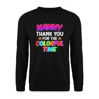 Merci pour le temps coloré meilleure assistante maternelle - Sweat-shirt Unisexe - noir - Devant - Alina (178cm) & Michal (187cm)