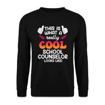 School accompaniment Inclusion of cool school companions - Unisex Sweatshirt - black - Front - Alina (178cm) & Michal (187cm)