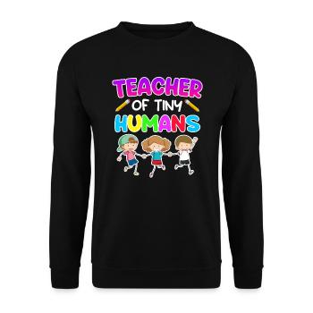 My profession is kindergarten teacher kindergarten - Unisex Sweatshirt - black - Front - Alina (178cm) & Michal (187cm)