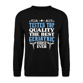 Qualité supérieure la meilleure infirmière gériatrique - Sweat-shirt Unisexe - noir - Devant - Alina (178cm) & Michal (187cm)