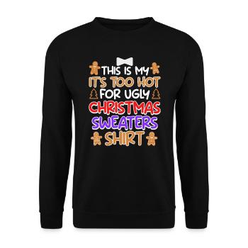 Joyeux dicton de Noël - Sweat-shirt Unisexe - noir - Devant - Alina (178cm) & Michal (187cm)