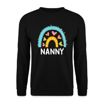 Rainbow Love Je suis assistante maternelle - Sweat-shirt Unisexe - noir - Devant - Alina (178cm) & Michal (187cm)