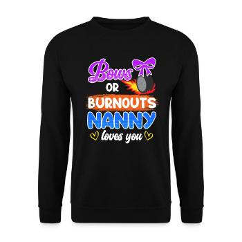 Boucle ou burnout love you childkinder - Sweat-shirt Unisexe - noir - Devant - Alina (178cm) & Michal (187cm)