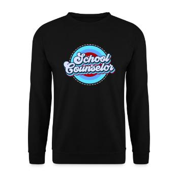 School support inclusion I am a school counselor - Unisex Pullover - Schwarz - Vorne - Alina (178cm) & Michal (187cm)