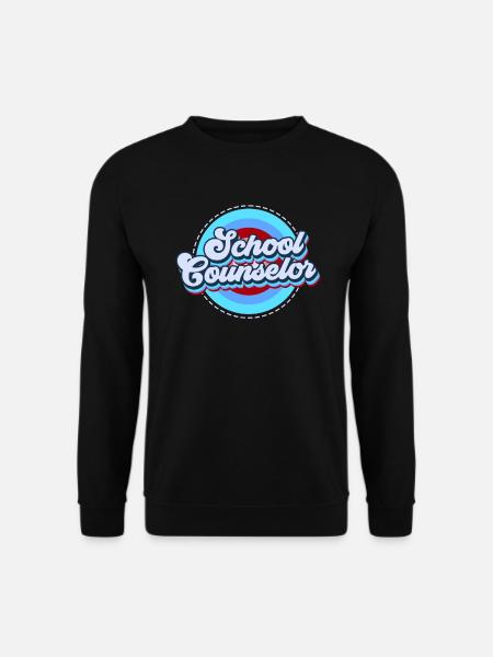School support inclusion I am a school counselor - Unisex Pullover - Schwarz