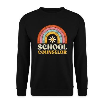School support Inclusion I am a school companion - Unisex Sweatshirt - black - Front - Alina (178cm) & Michal (187cm)