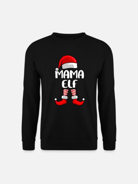 Mama Elfe Mutter Weihnachten Elf - Unisex Pullover - Schwarz
