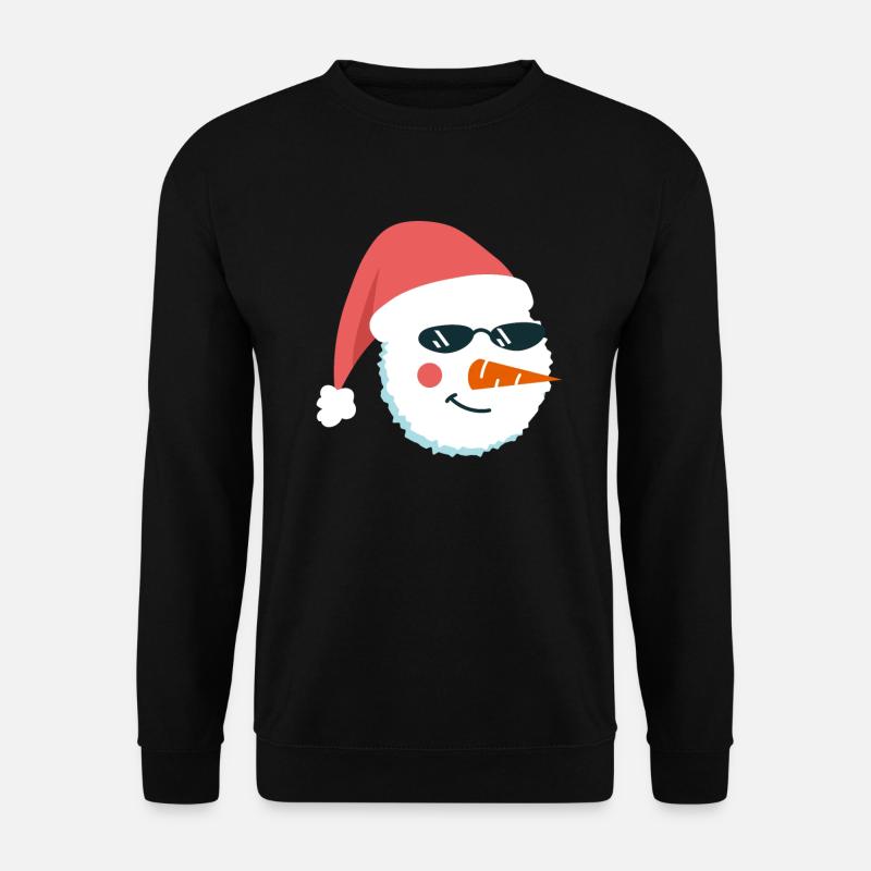 Snowman Face Carnaval Laid Noël - Sweat-shirt Unisexe - noir