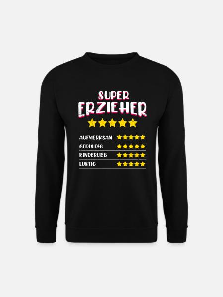 Kindergarten Definition Super Erzieher - Unisex Pullover - Schwarz