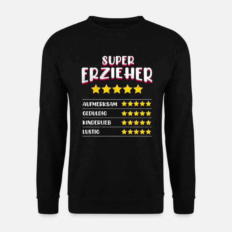Kindergarten Definition Super Erzieher - Unisex Pullover - Schwarz