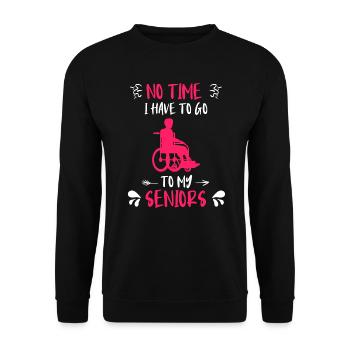 Pas besoin d’aller voir mon infirmière gériatrique principale - Sweat-shirt Unisexe - noir - Devant - Alina (178cm) & Michal (187cm)