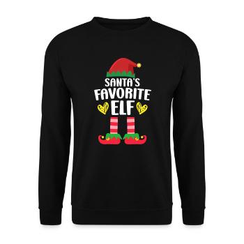 L’elfe préféré du Père Noël, Nicholas - Sweat-shirt Unisexe - noir - Devant - Alina (178cm) & Michal (187cm)