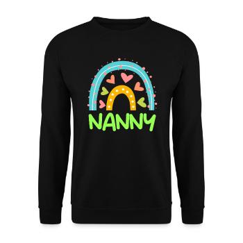 Rainbow Love Je suis assistante maternelle - Sweat-shirt Unisexe - noir - Devant - Alina (178cm) & Michal (187cm)