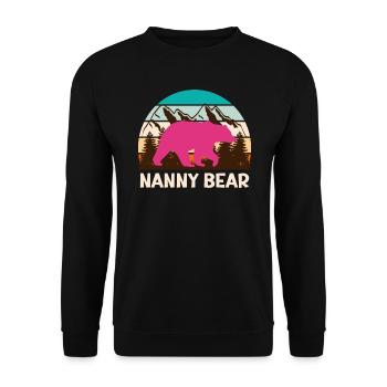 Mama bear Nanny bear Childminder - Unisex Sweatshirt - black - Front - Alina (178cm) & Michal (187cm)