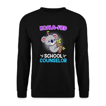 Koala - fied Qualified School Companion - Unisex Sweatshirt - black - Front - Alina (178cm) & Michal (187cm)