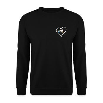 The stork is coming I am a midwife - Unisex Sweatshirt - black - Front - Alina (178cm) & Michal (187cm)